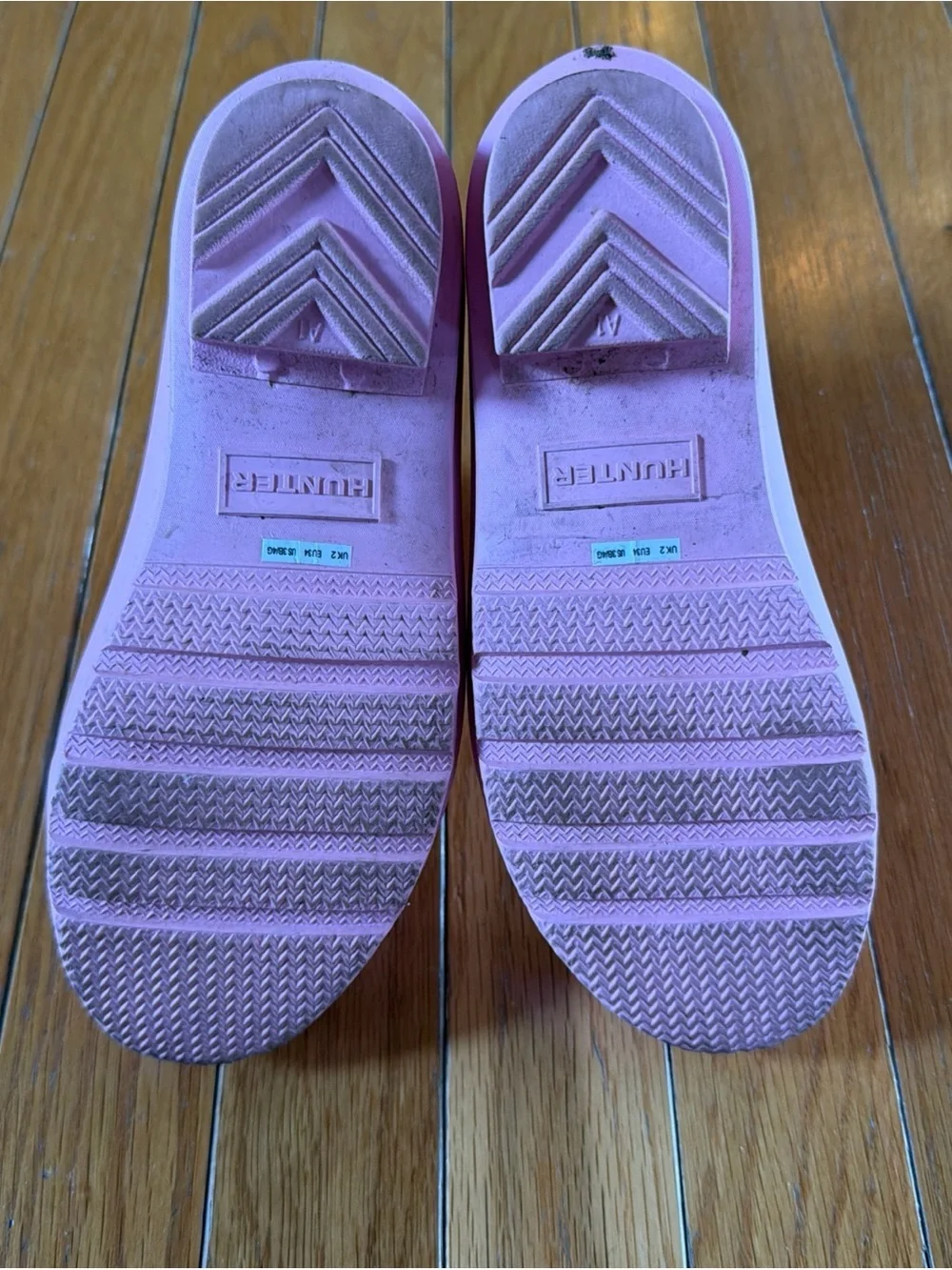Hunter Pastel Pink Chelsea Rubber Rain All Weather Boots US Girls Sz 4 UK Sz 2